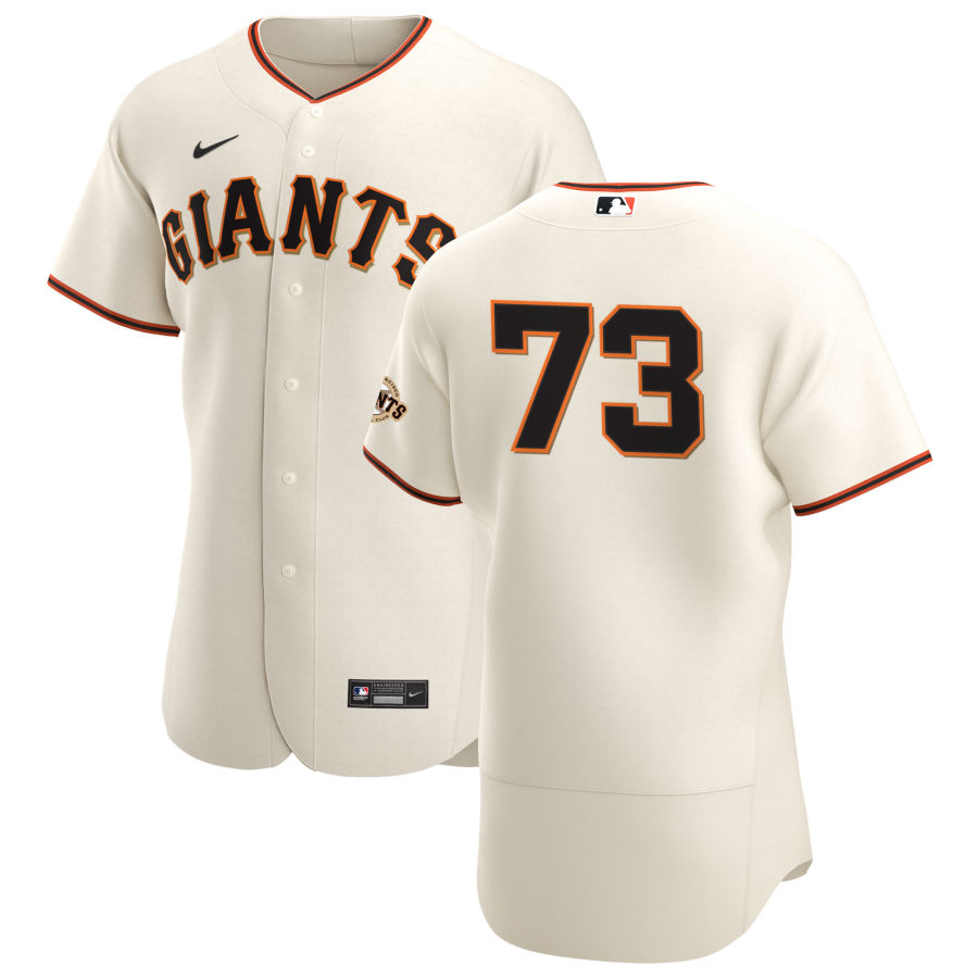 Personalized San Francisco Giants #73 Caleb Baragar Men’s Cream Home 2020 Authentic Player MLB Jersey