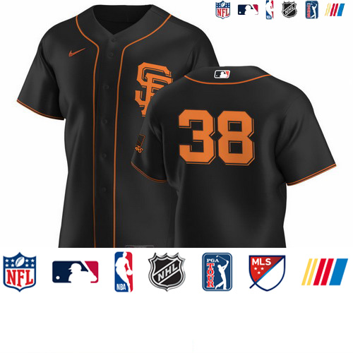 Personalized San Francisco Giants #38 Tyler Beede Men’s Black Alternate 2020 Authentic Player MLB Jersey