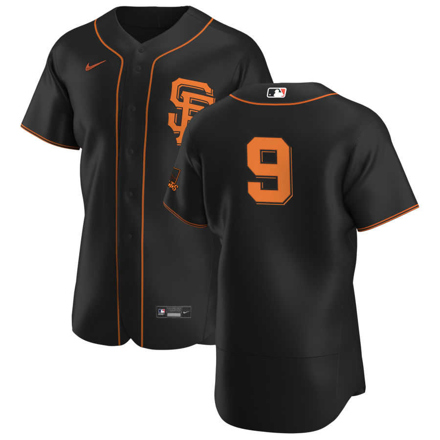 Personalized San Francisco Giants #9 Brandon Belt Men’s Black Alternate 2020 Authentic Player MLB Jersey
