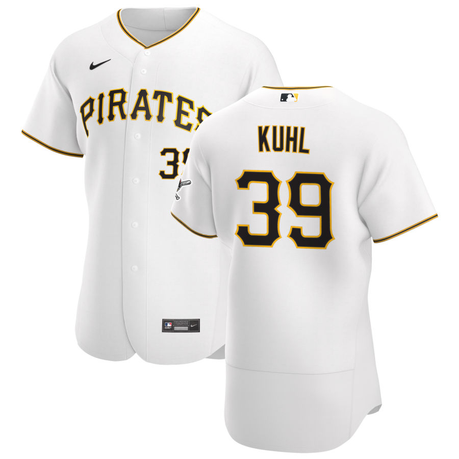 Personalized Pittsburgh Pirates #39 Chad Kuhl Men’s White Home 2020 Authentic Player MLB Jersey