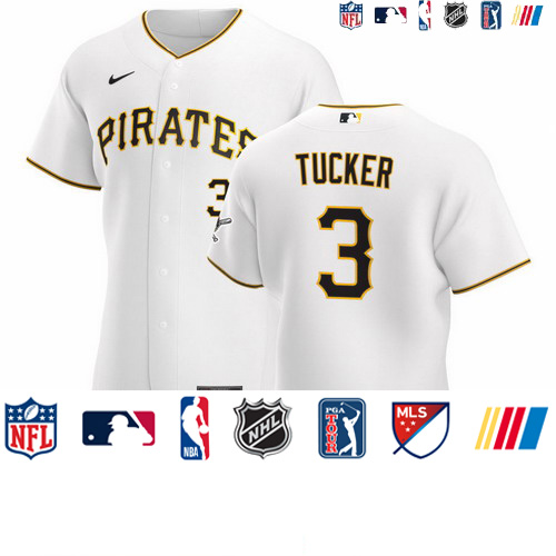 Personalized Pittsburgh Pirates #3 Cole Tucker Men’s White Home 2020 Authentic Player MLB Jersey