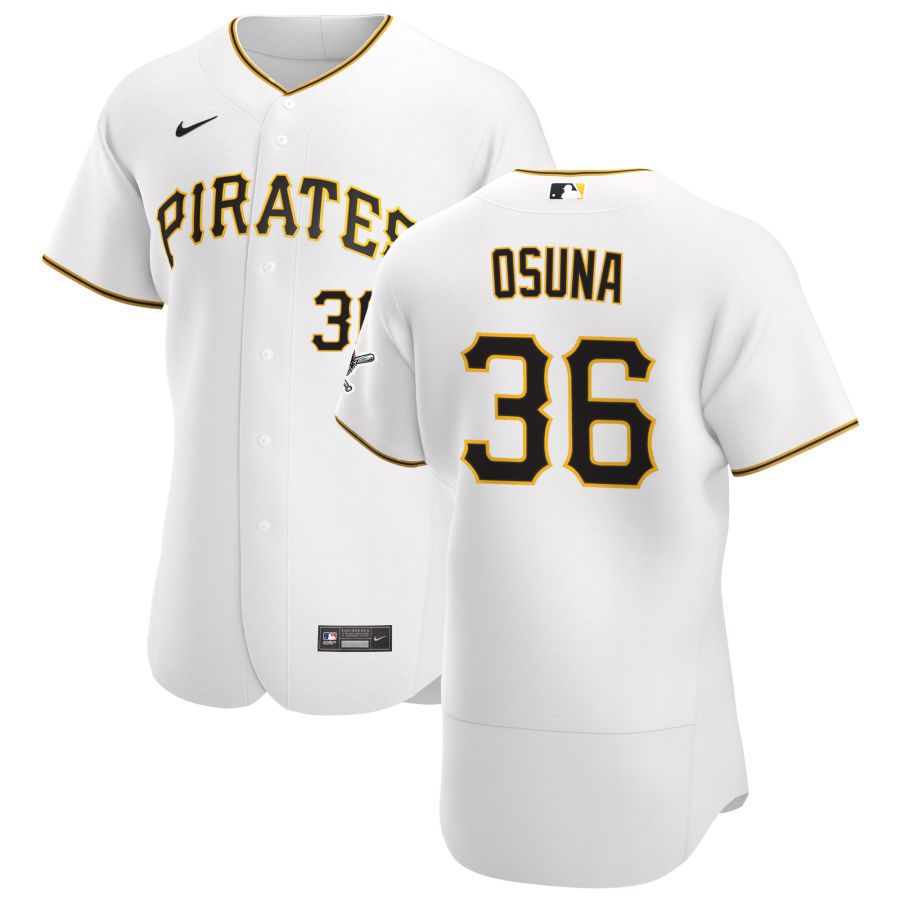 Personalized Pittsburgh Pirates #36 Jose Osuna Men’s White Home 2020 Authentic Player MLB Jersey