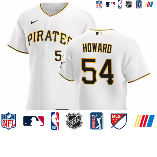 Personalized Pittsburgh Pirates #54 Sam Howard Men’s White Home 2020 Authentic Player MLB Jersey