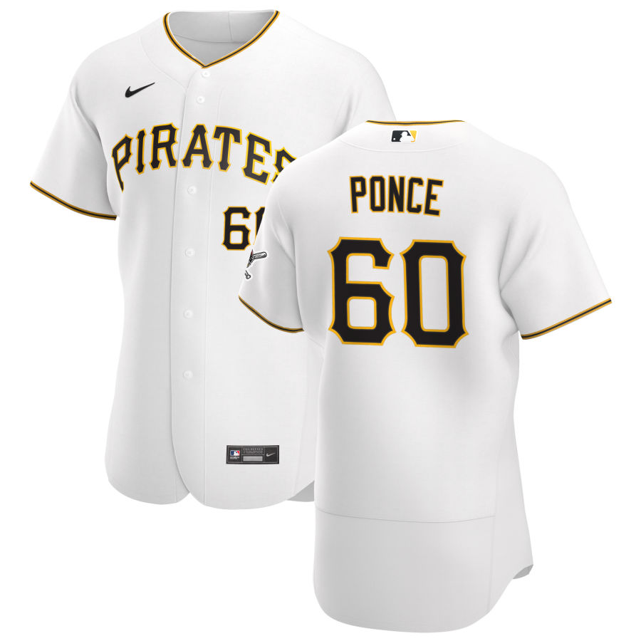 Personalized Pittsburgh Pirates #60 Cody Ponce Men’s White Home 2020 Authentic Player MLB Jersey