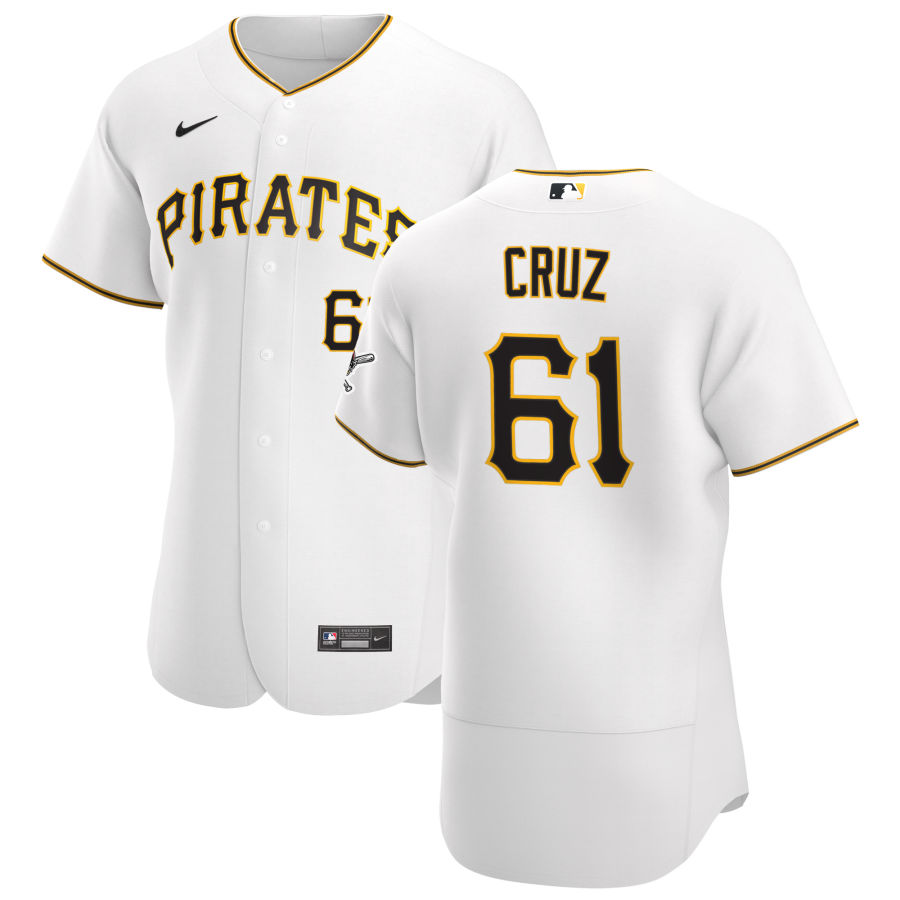 Personalized Pittsburgh Pirates #61 Oneil Cruz Men’s White Home 2020 Authentic Player MLB Jersey