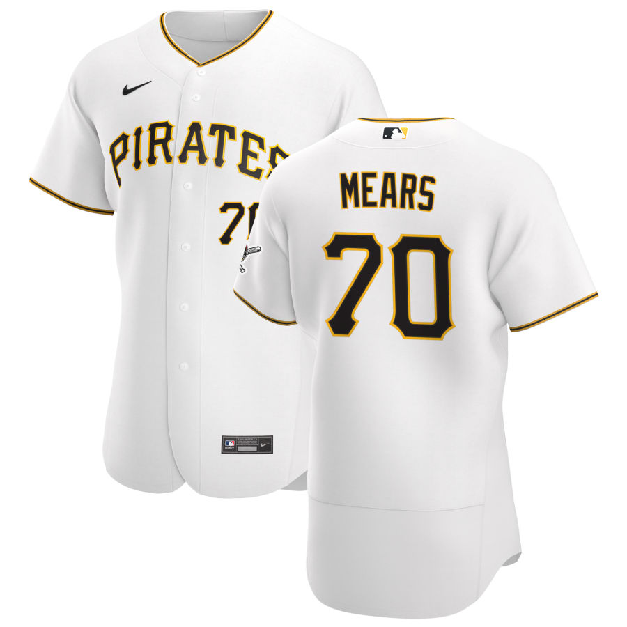 Personalized Pittsburgh Pirates #70 Nick Mears Men’s White Home 2020 Authentic Player MLB Jersey