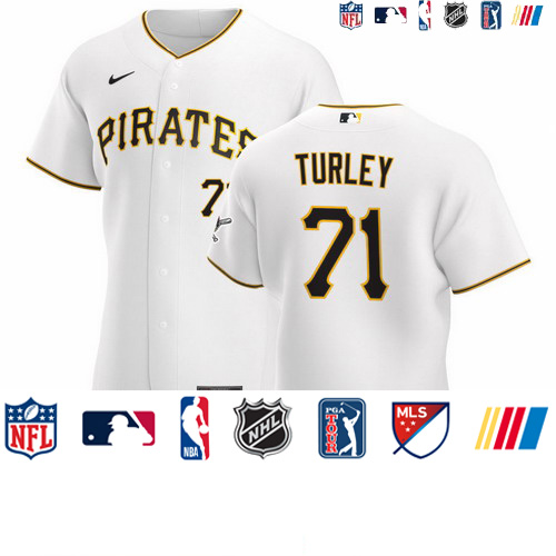 Personalized Pittsburgh Pirates #71 Nik Turley Men’s White Home 2020 Authentic Player MLB Jersey