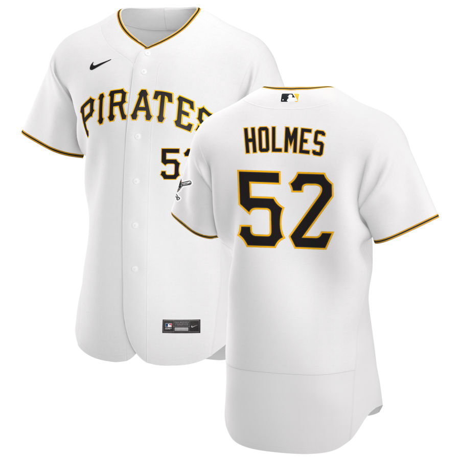 Personalized Pittsburgh Pirates #52 Clay Holmes Men’s White Home 2020 Authentic Player MLB Jersey