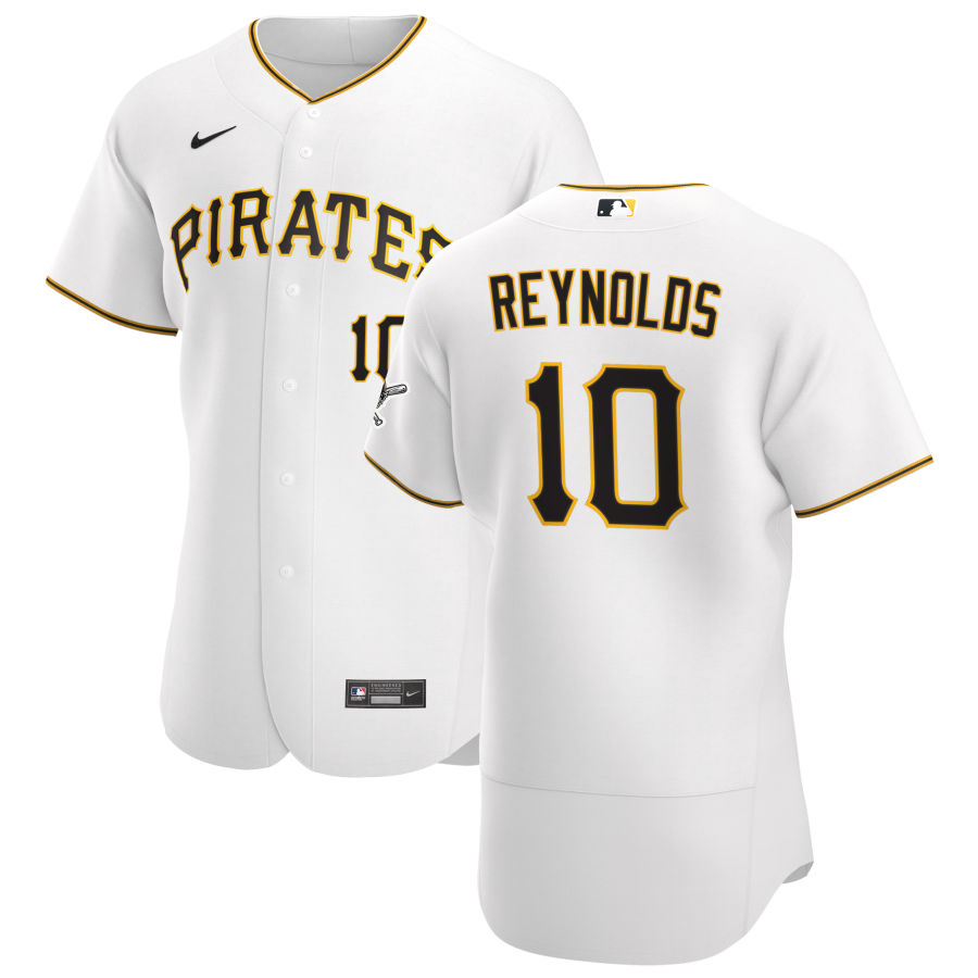 Personalized Pittsburgh Pirates #10 Bryan Reynolds Men’s White Home 2020 Authentic Player MLB Jersey