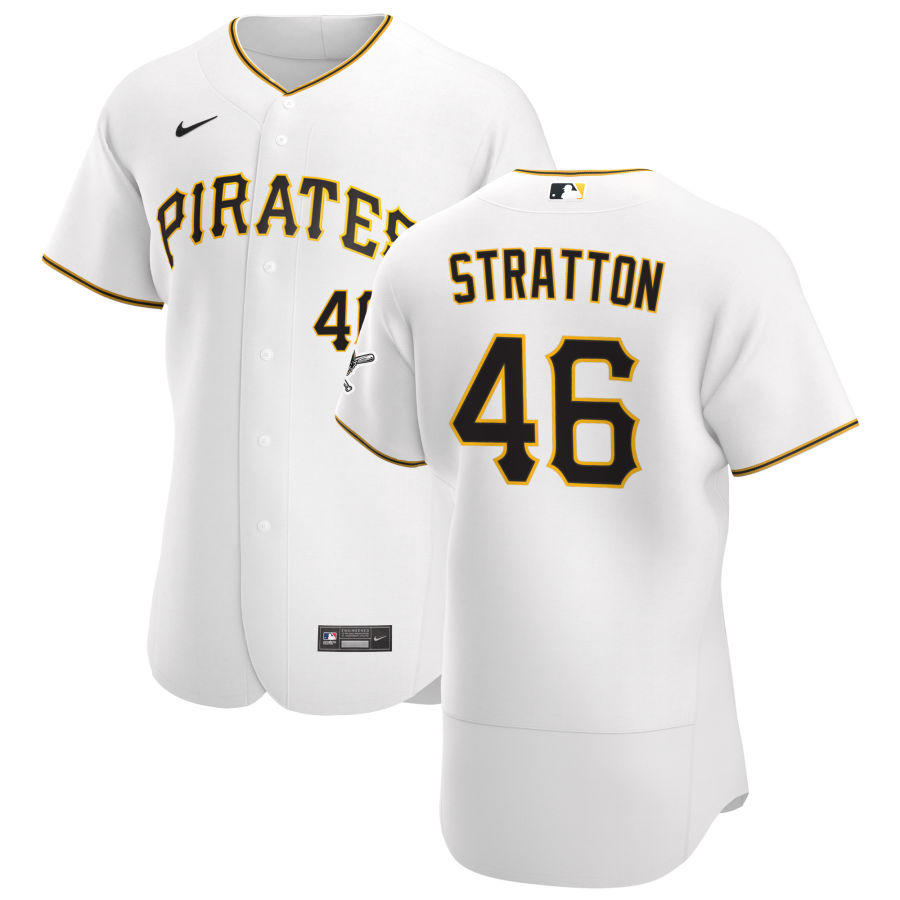 Personalized Pittsburgh Pirates #46 Chris Stratton Men’s White Home 2020 Authentic Player MLB Jersey