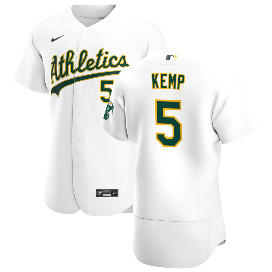 Personalized Oakland Athletics #5 Tony Kemp Men’s White Home 2020 Authentic Player MLB Jersey
