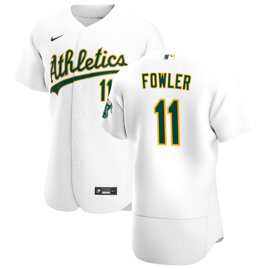 Personalized Oakland Athletics #11 Dustin Fowler Men’s White Home 2020 Authentic Player MLB Jersey