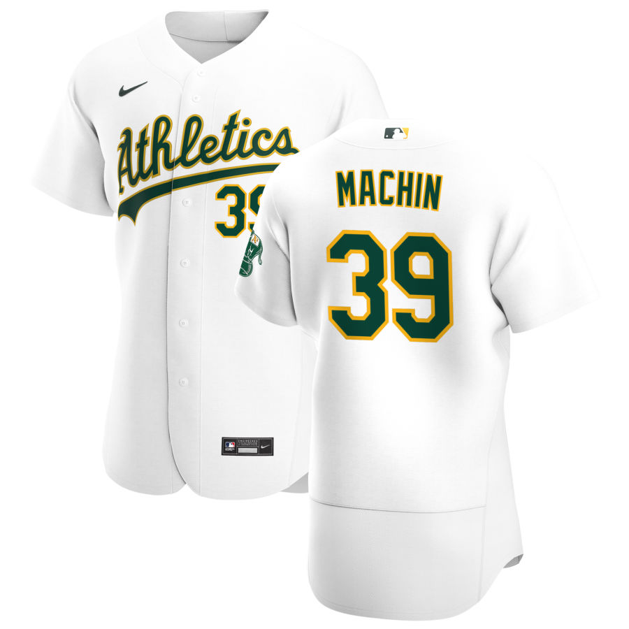 Personalized Oakland Athletics #39 Vimael Machin Men’s White Home 2020 Authentic Player MLB Jersey