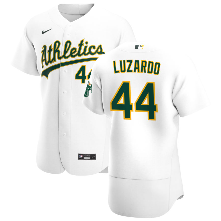 Personalized Oakland Athletics #44 Jesus Luzardo Men’s White Home 2020 Authentic Player MLB Jersey