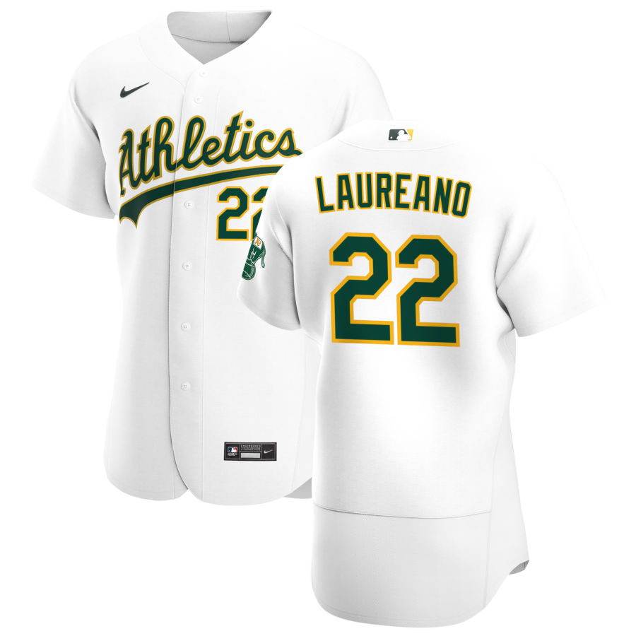 Personalized Oakland Athletics #22 Ramon Laureano Men’s White Home 2020 Authentic Player MLB Jersey