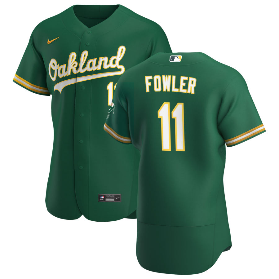 Personalized Oakland Athletics #11 Dustin Fowler Men’s Kelly Green Alternate 2020 Authentic Player MLB Jersey
