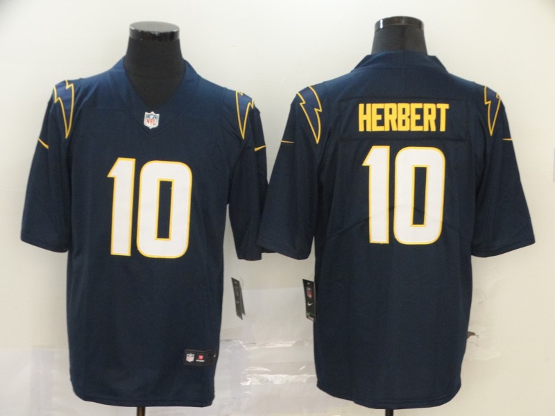 Personalized Chargers 10 Justin Herbert Navy 2020 Untouchable Limited Jersey