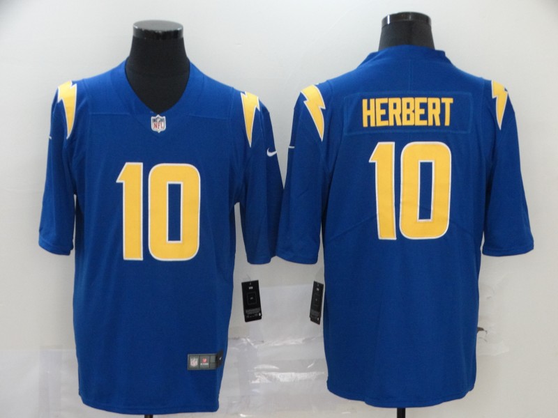 Personalized Chargers 10 Justin Herbert Royal 2020 NFL Untouchable Limited Jersey