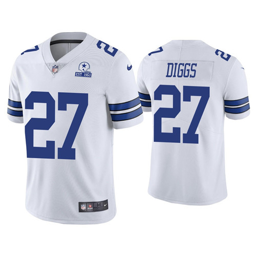Personalized Men’s Cowboys #27 Trevon Diggs White Established In 1960 Patch NFL Untouchable Limited Jersey