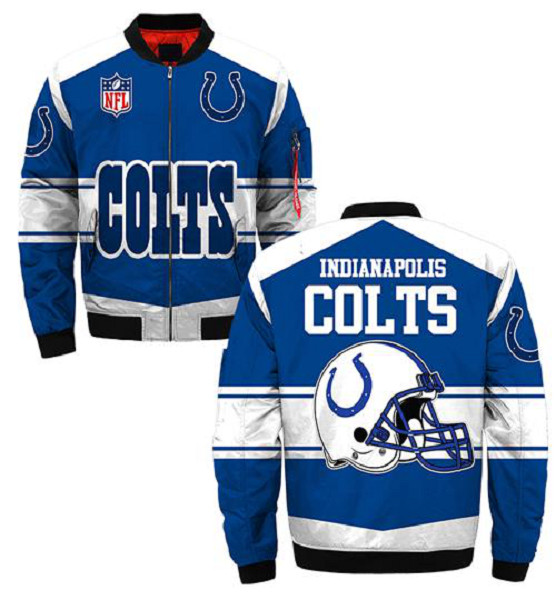 Personalized NFL Indianapolis Colts Sublimated Fashion 3D Fullzip Jacket