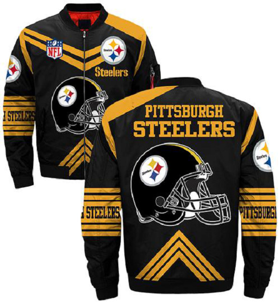 Personalized NFL Pittsburgh Steelers Sublimated Fashion 3D Fullzip Jacket