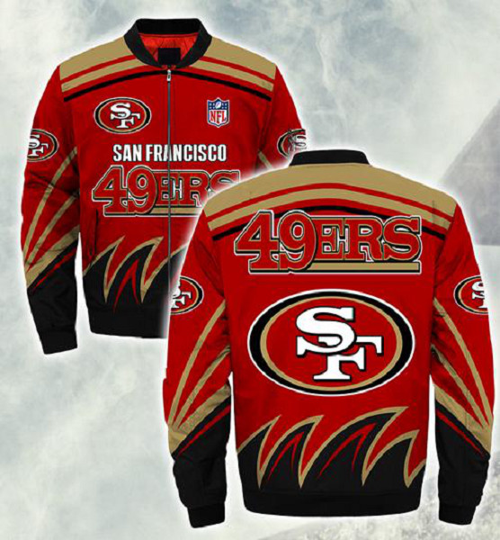 Personalized NFL San Francisco 49ers Sublimated Fashion 3D Fullzip Jacket