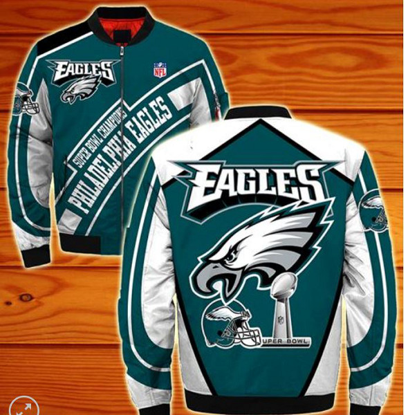Personalized NFL Philadelphia Eagles Sublimated Fashion 3D Fullzip Jacket-3