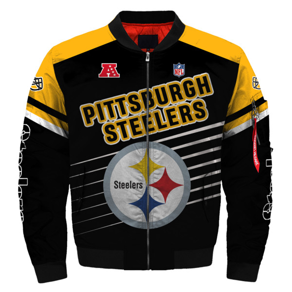 Personalized NFL Pittsburgh Steelers Sublimated Fashion 3D Fullzip Jacket-1