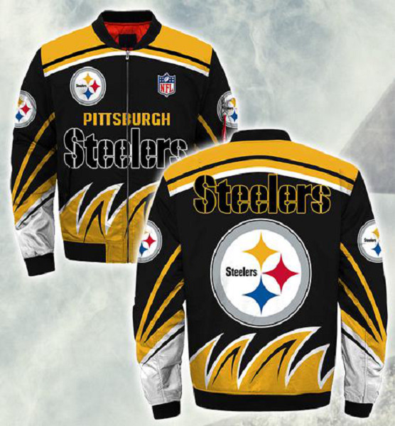 Personalized NFL Pittsburgh Steelers Sublimated Fashion 3D Fullzip Jacket-3
