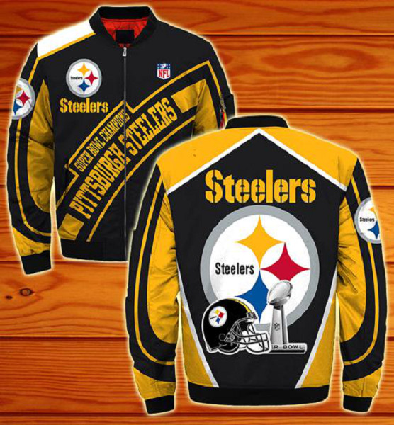 Personalized NFL Pittsburgh Steelers Sublimated Fashion 3D Fullzip Jacket-4