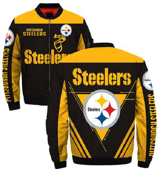 Personalized NFL Pittsburgh Steelers Sublimated Fashion 3D Fullzip Jacket-5