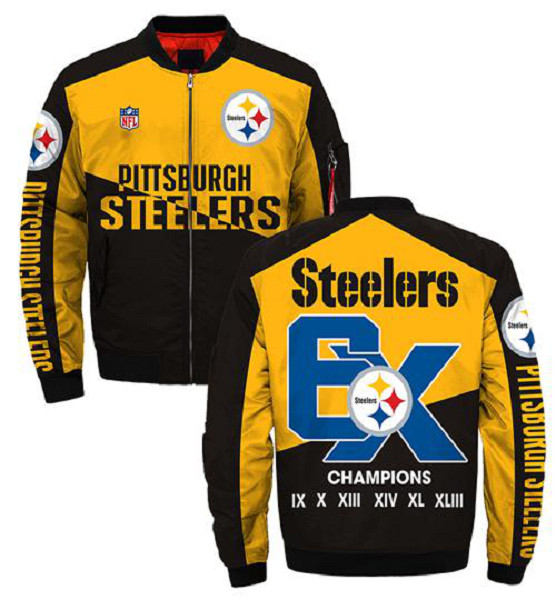 Personalized NFL Pittsburgh Steelers Sublimated Fashion 3D Fullzip Jacket-6