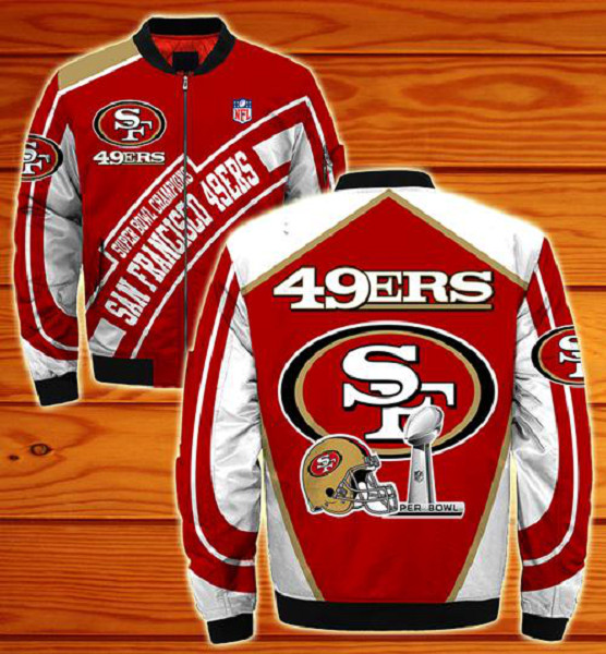 Personalized NFL San Francisco 49ers Sublimated Fashion 3D Fullzip Jacket-2