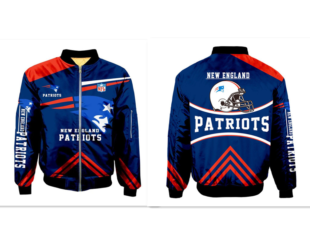 Personalized NFL New England Patriots Sublimated Fashion 3D Fullzip Jacket-3
