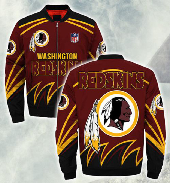 Personalized NFL Washington Redskins Sublimated Fashion 3D Fullzip Jacket-3_1