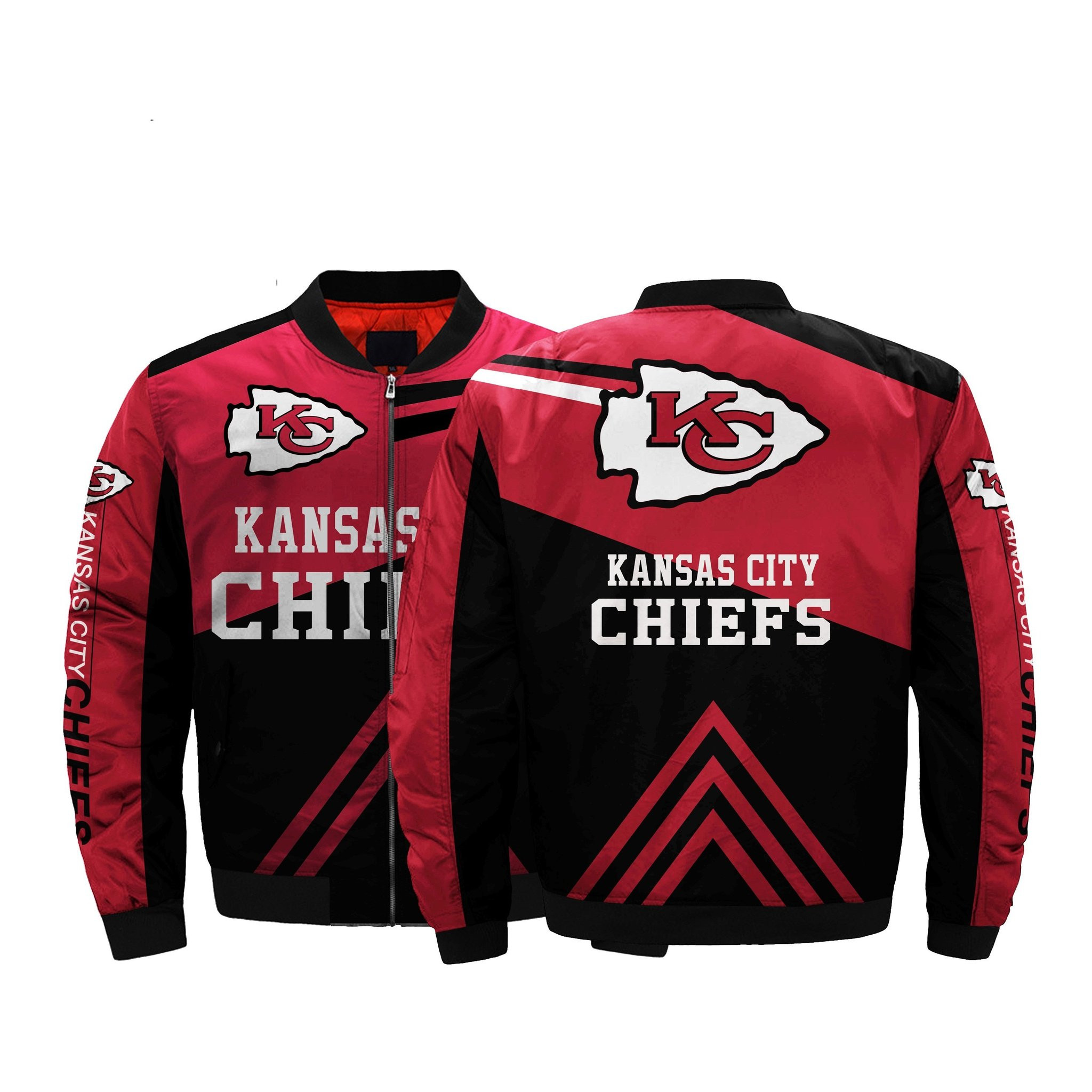Personalized NFL Kansas City Chiefs Newest Bomber 3D Fullzip Jacket Hoodie