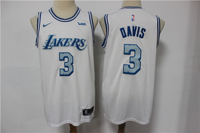 Personalized Lakers 3 Anthony Davis White 2020-21 City Edition Swingman Jersey