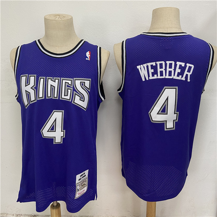 Personalized Kings 4 Chris Webber Purple 1998-99 Hardwood Classics Jersey