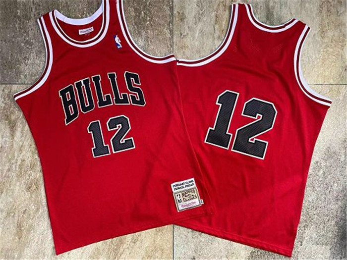 Personalized Bulls 12 Michael Jordan Red 1990 Hardwood Classics Jersey