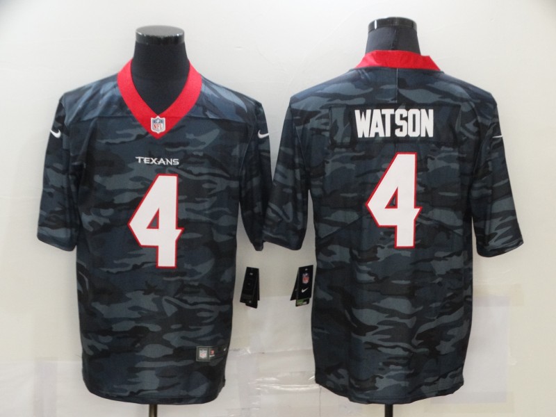 Personalized Texans 4 Deshaun Watson Black Camo Limited Jersey