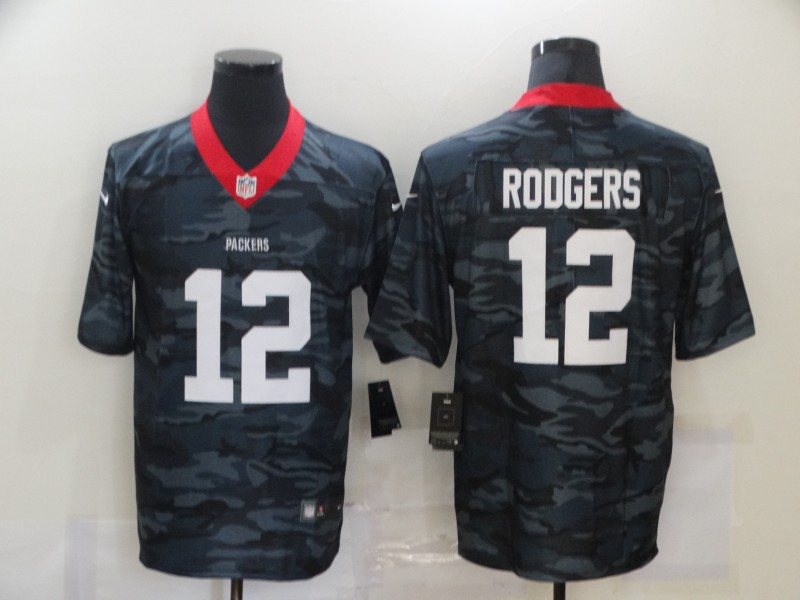 Personalized Packers 12 Aaron Rodgers Black Camo Limited Jersey