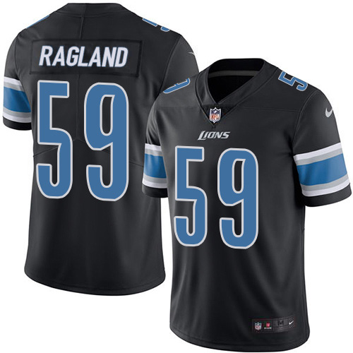 Personalized Lions #59 Reggie Ragland Black Men’s Stitched NFL Limited Rush Jersey