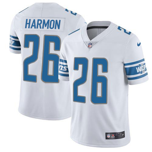Personalized Lions #26 Duron Harmon White Men’s Stitched NFL Untouchable Limited Jersey