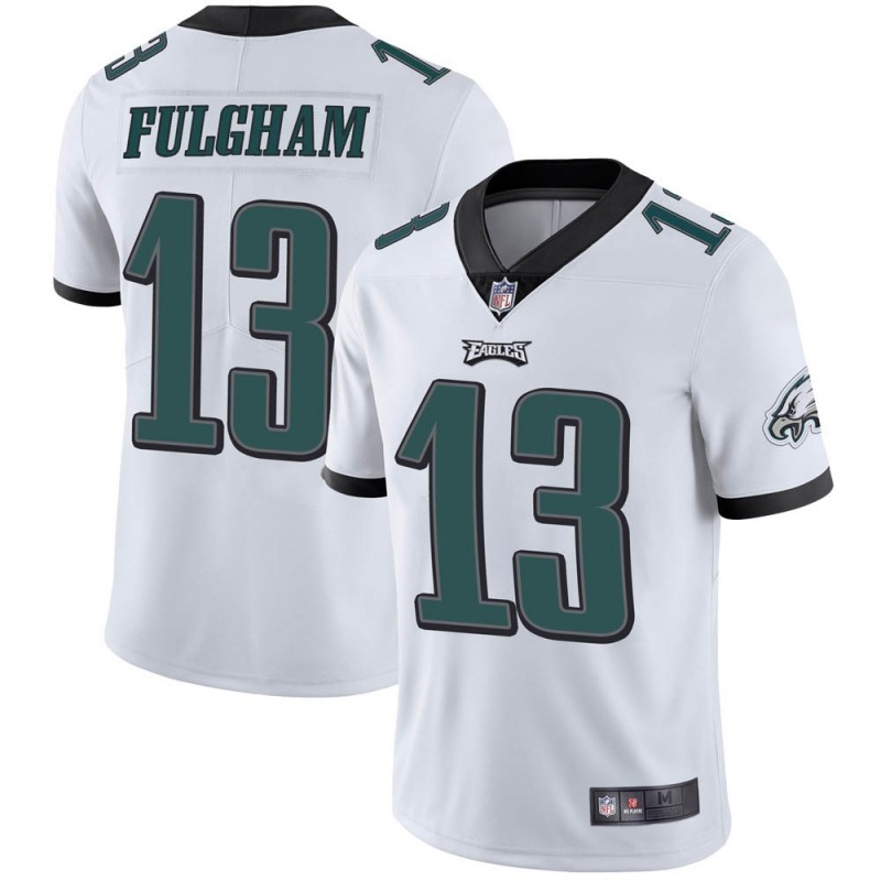 Personalized Eagles 13 Travis Fulgham White Untouchable Limited Jersey