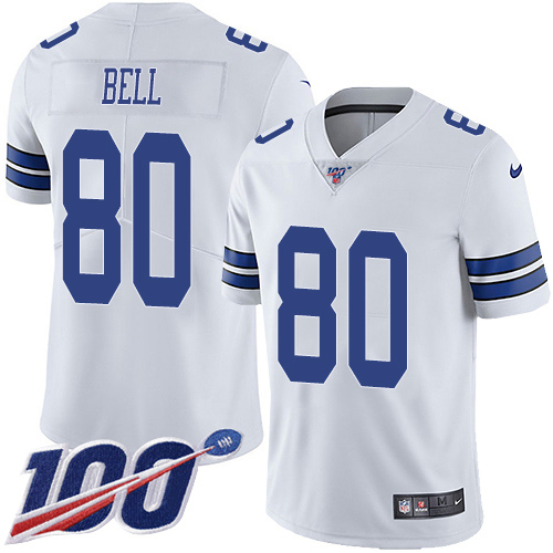 Personalized Cowboys #80 Blake Bell White Men’s Stitched NFL 100th Season Untouchable Limited Jersey