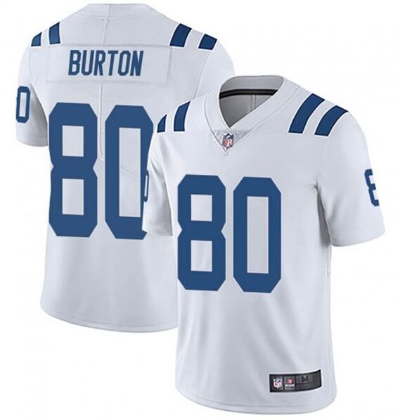Personalized Colts 80 Trey Burton White Untouchable Limited Jersey