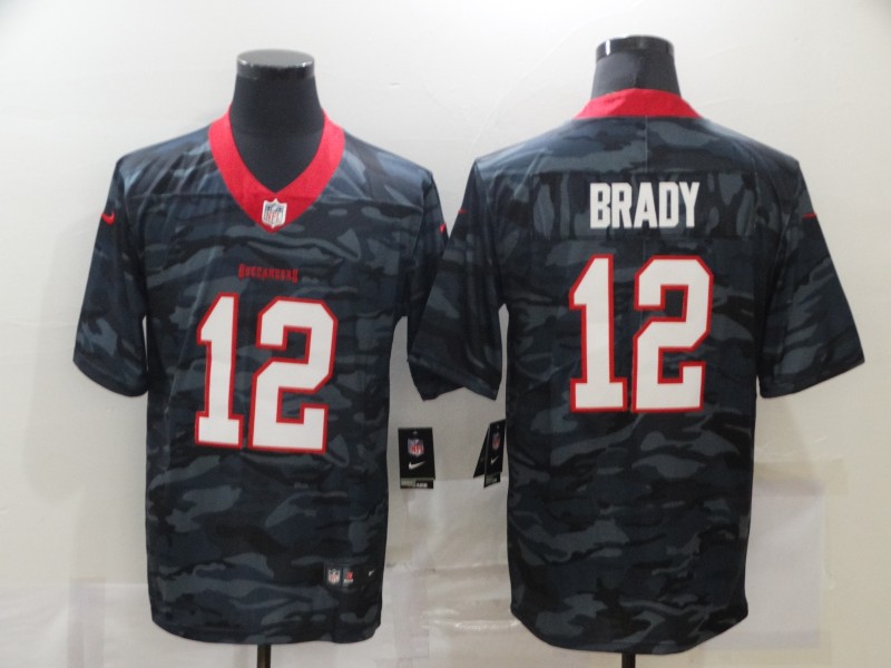 Personalized Buccaneers 12 Tom Brady Black Camo Limited Jersey