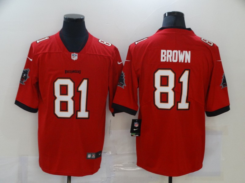 Personalized Buccaneers 81 Antonio Brown Red 2020 New Untouchable Limited Jersey