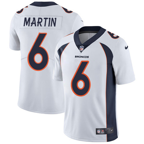 Personalized Broncos #6 Sam Martin White Men’s Stitched NFL Untouchable Limited Jersey