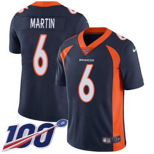 Personalized Broncos #6 Sam Martin Navy Blue Alternate Men’s Stitched NFL 100th Season Untouchable Limited Jersey